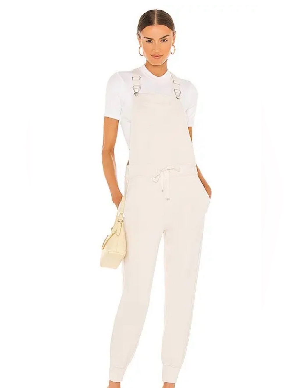 Cami NYC Cream Drawstring Ryan Overalls Size S NWT